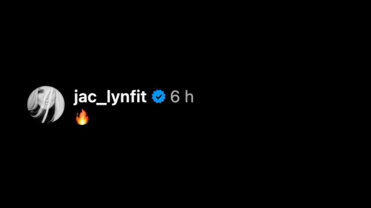 Screenshot of Jaclyn Cordeiro's comment (Image from - Instagram.com/@arod)